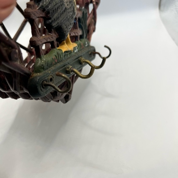 VTG - Heart shaped wall-mounted key hook/rack with Rooster - Picture 7 of 9